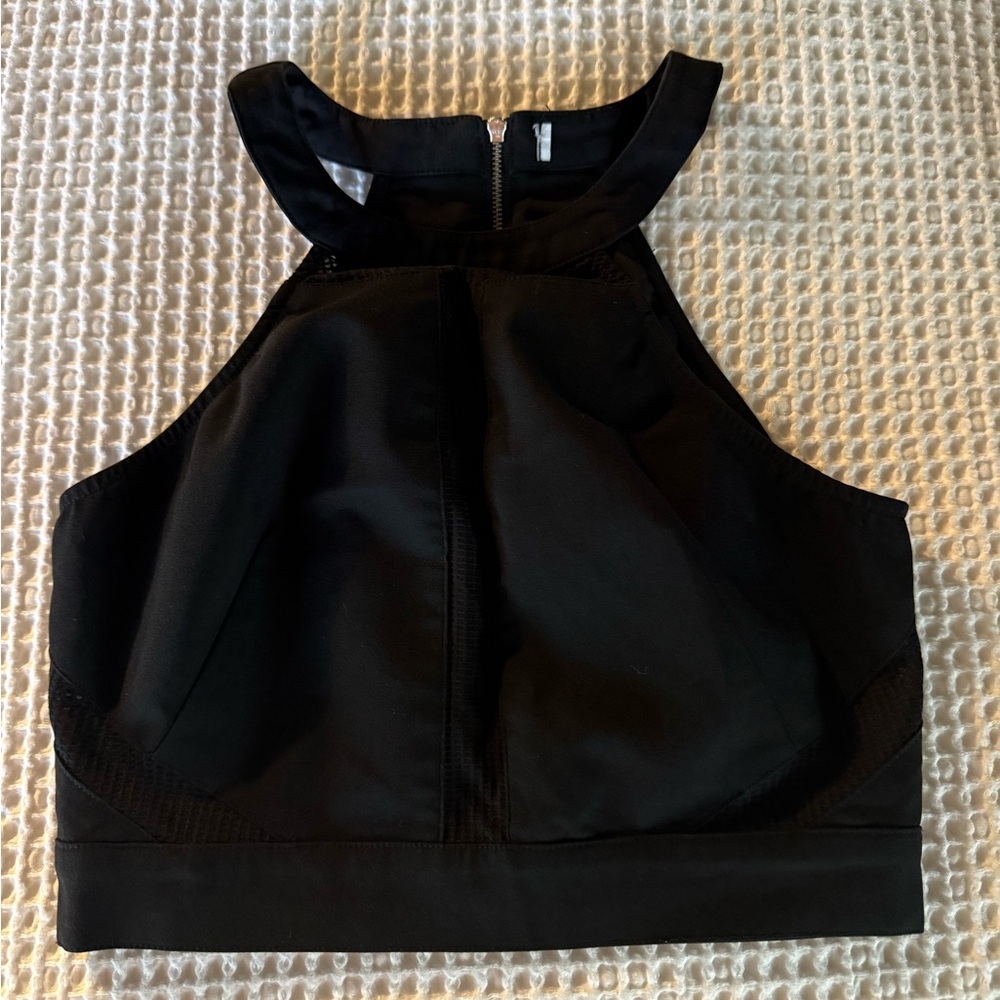 Black Halter Crop Top
